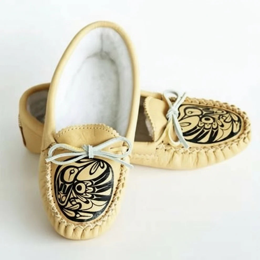 The Hummingbird Spirit Moccasin Fleece Lined: A Symbol of Joy and Healing | Women's