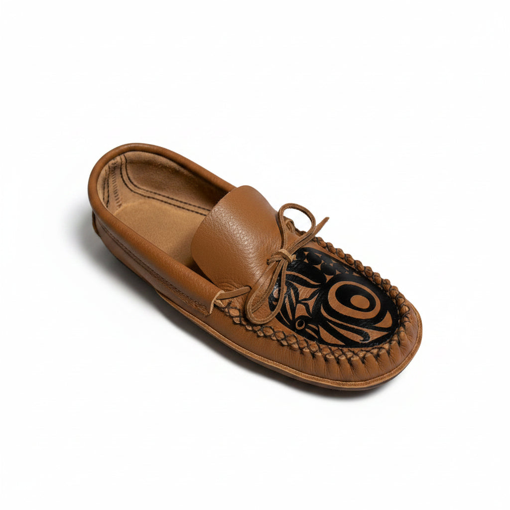 Mens Bullhide Spirit Moccasins With The Frog Vamp And Double Padded Ski Sole