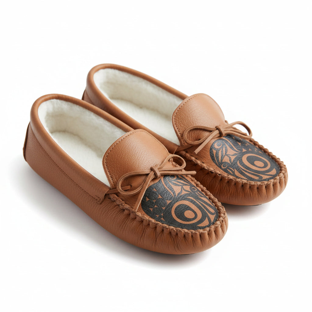mens brown moccasins made in Canada 