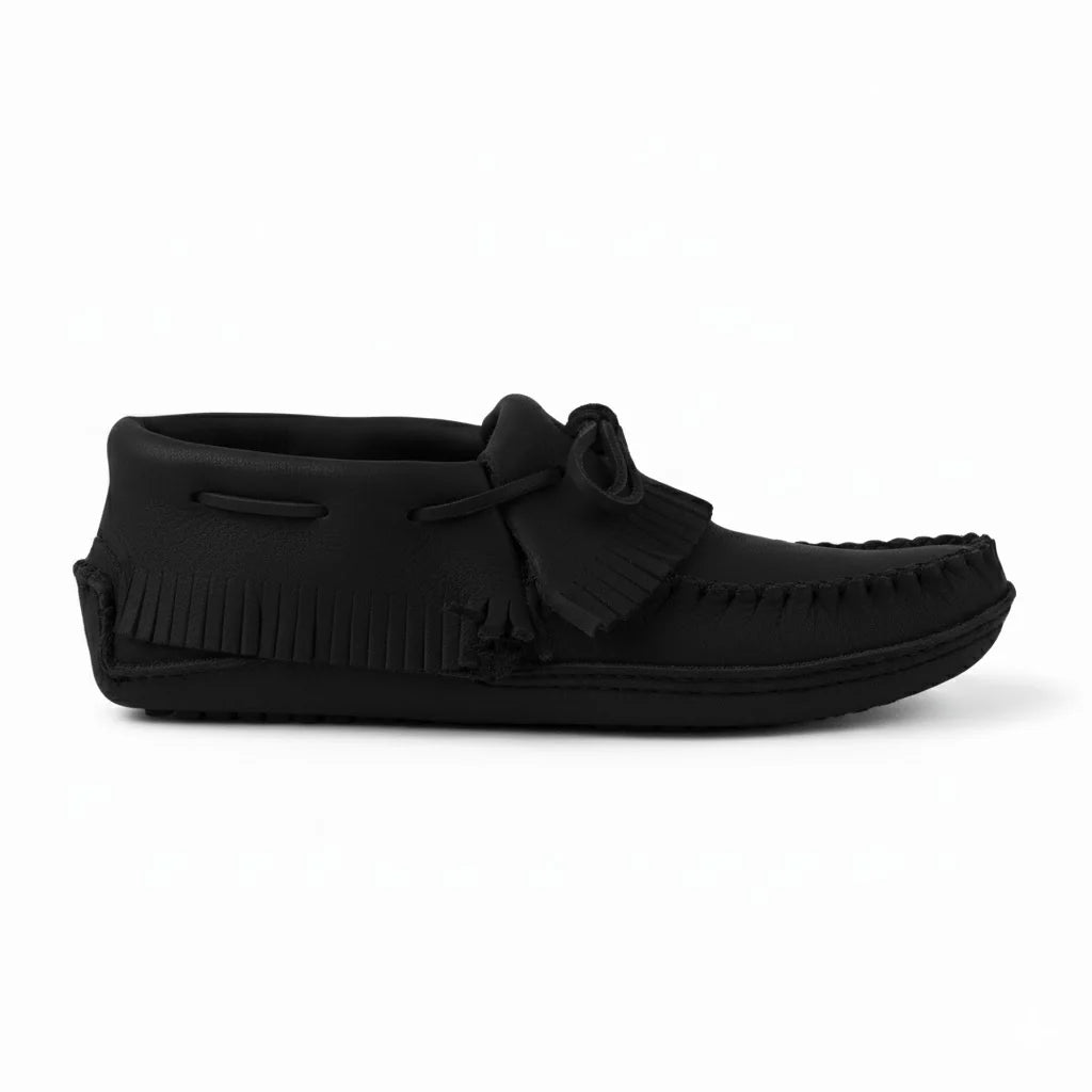black fringe moccasins 