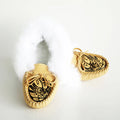 The Hummingbird Spirit Moccasin: A Symbol of Joy and Healing | Women's with White Rabbit Fur